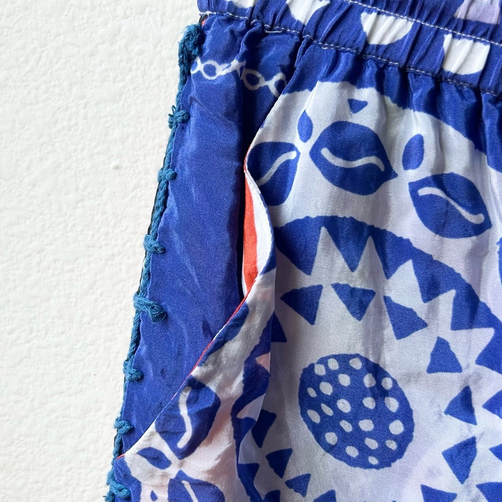 FARM RIO Satin Pitta Shorts Off-white Colorful Bohemian Beachy Resort Wear Sz XS - Picture 12 of 16